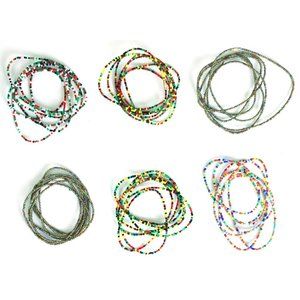Set Of 6 Assorted African Waist Beads African Beads One Size Fits All Beads Plus